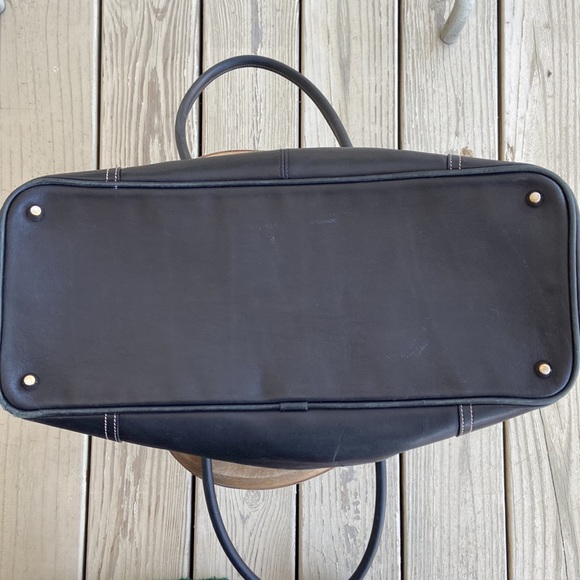 Vintage Coach Purse 5131 Hampton Black Leather Carry All Tote Bag - Picture 12 of 12